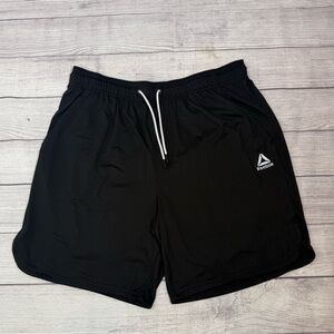 Reebok Black Athletic Shorts XL Drawstring Workout Gym Running